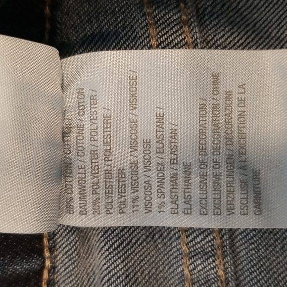 💕SUSAN GRAVER💕 Regular High Stretch Denim Crop Jeans with Ties 8P - Picture 16 of 16